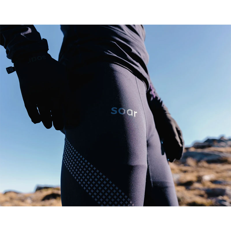 SOAR Running Mens WOOLTECH TIGHTS black メンズランニングウェア