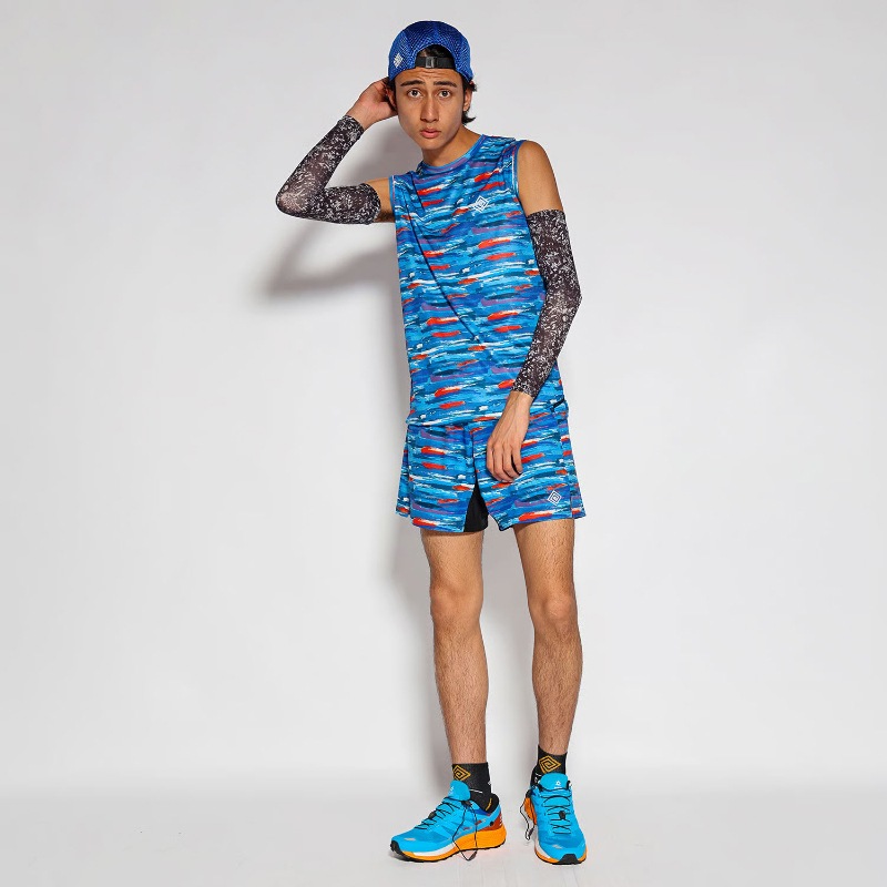 【未使用タグ付き】クミキョク ボリュームスリーブ　サッカーストレッチ ブルゾン ELDORESO Joshua Sleeveless エルドレッソ ランニング 2025FW