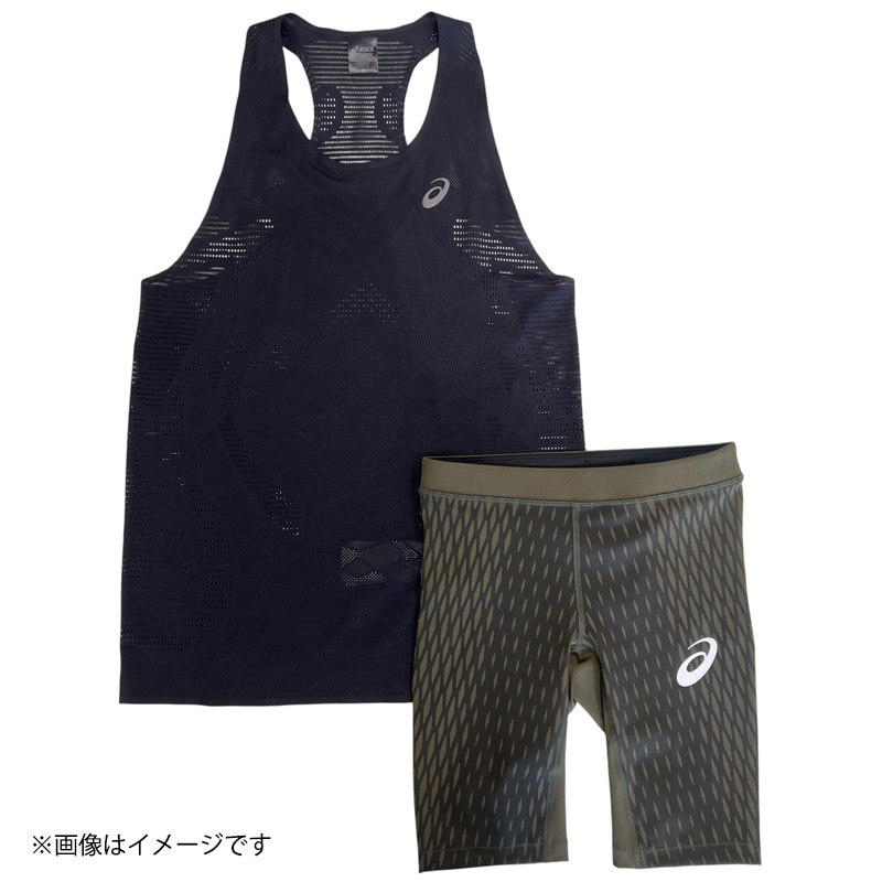 マラソン用ウェア2点 アシックス MMS SPEED POCKET TIGHT モーションマッスルサポート