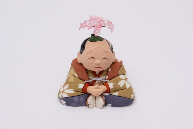 頭山桜（江戸らくご人形）