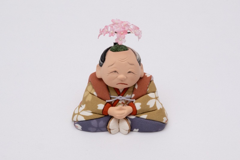 頭山桜（江戸らくご人形）