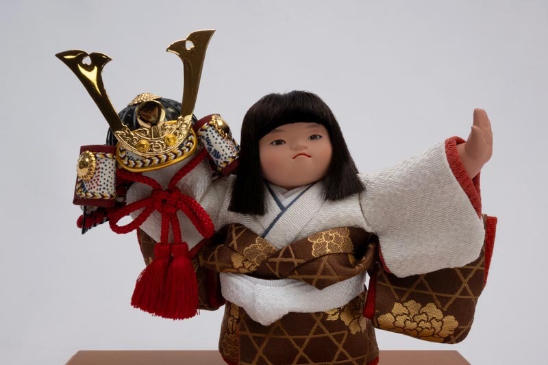 五号金太兜モダンブラウン（正絹）（衣裳着ケース）