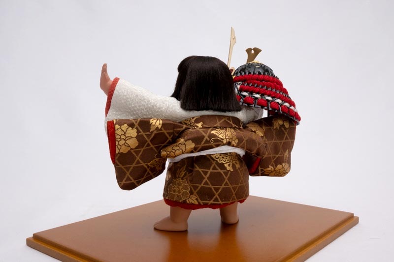 五号金太兜モダンブラウン（正絹）（衣裳着ケース）