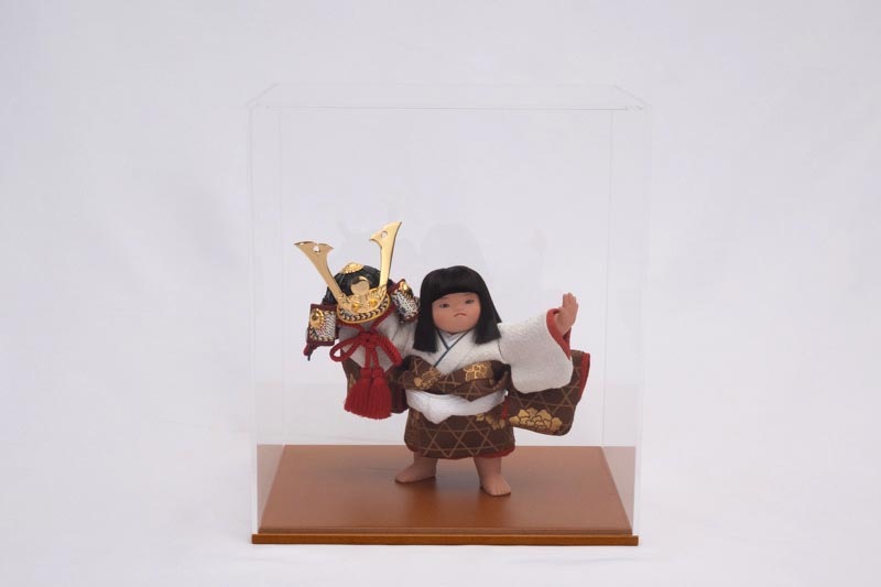 五号金太兜モダンブラウン（正絹）（衣裳着ケース）
