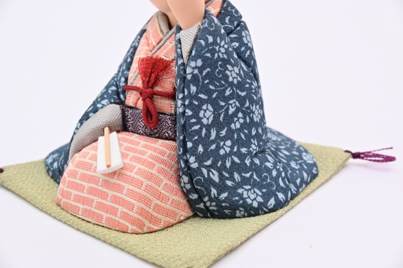 江戸らくご人形「あくび指南」鉄紺（あくび指南）