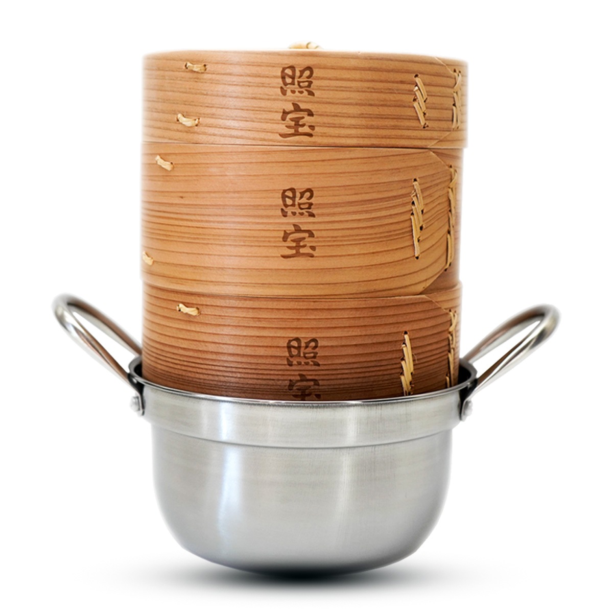 【新品】照宝　蒸篭　18cm 鍋セット 照宝 竹せいろ一段 蒸し板セット18cm | 中華街 照宝