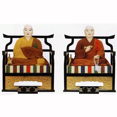 【寺院用】 仏像 興教・弘法大師 極彩色 割寸1尺(30cm) 
