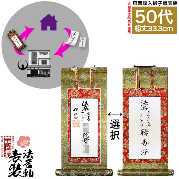 家庭用仏具,仏壇用 掛軸（ご本尊/脇軸/法名軸など）,[京表装] 仏壇用