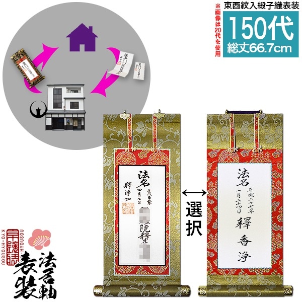 家庭用仏具,仏壇用 掛軸（ご本尊/脇軸/法名軸など）,[京表装] 仏壇用