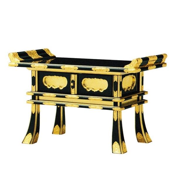 経机 黒面金 中京型 金具打 1尺8寸(18号) 