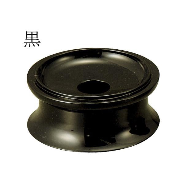 【日本製】丸りん台 黒 2.5寸 (奥行7.5cm×幅7.5cm×高さ3.3cm) 