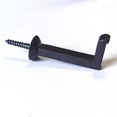 【幕用品】Ｌ字金具 黒 角折釘 大々 【寺院 仏具 販売 幕用金具 幕金具 五色幕 本堂幕 紫幕 幔幕 垂れ幕 向拝幕 イベント用品】 