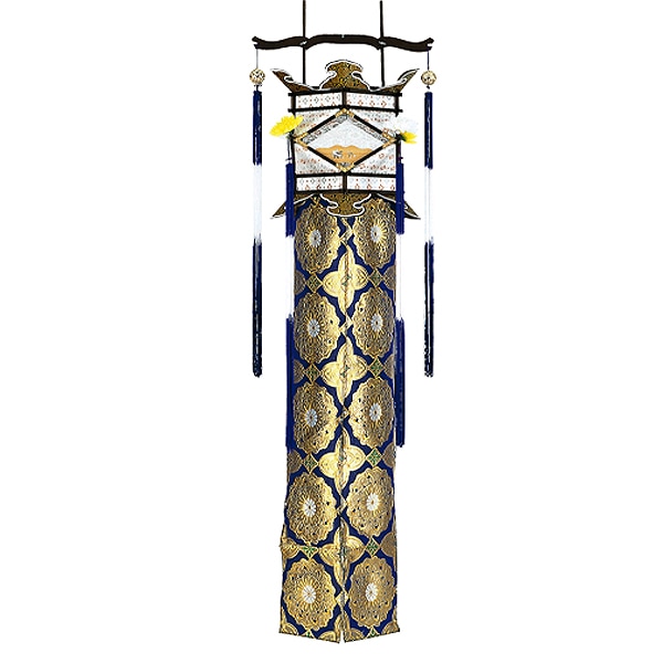 【盆提灯】切子提灯/切子灯篭/切籠灯籠 回転特撰切子 金襴[回転筒付] ■木製 ■高さ169cm×幅48cm {AS}  