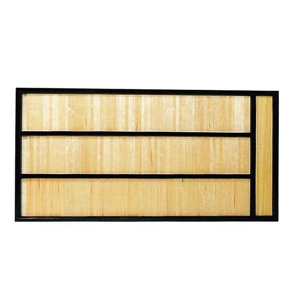 【日本製】寄付額[木製黒塗枠]3段 幅180cm×高さ90cm×厚み4cm 