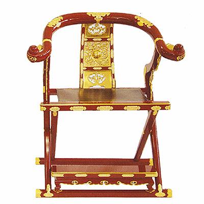 【社寺用】 本曲録 ワイドサイズ 金具埋め込み式 朱塗【カシュー塗 本金箔押・本金メッキ金具付】 