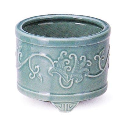 土香炉(どごうろ) 浮絵入 7.0寸(21.2cm) 