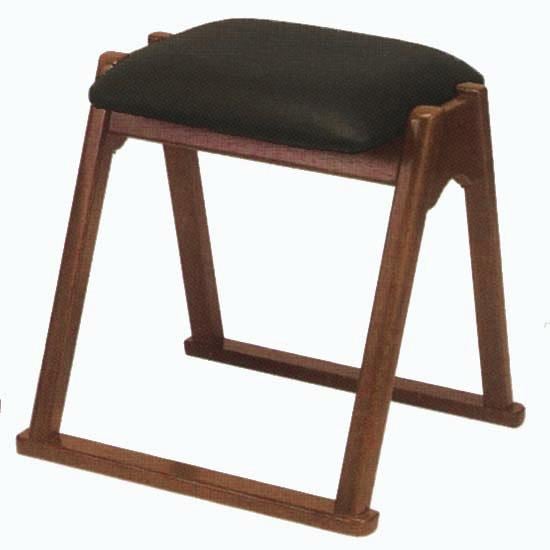 【社寺用/在家用/和室設備】 本堂椅子 TRシリーズ (畳の上で使える椅子) 幅42cm×奥行40.5cm×座面高42cm [木製]背もたれなし 