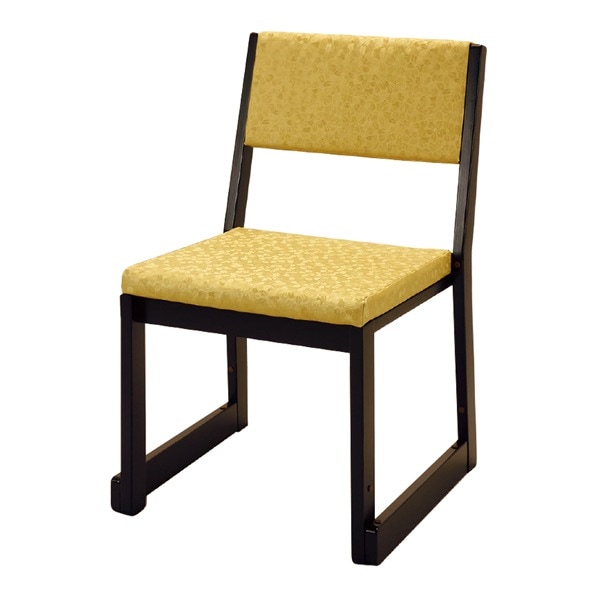 【社寺用/在家用/和室設備】 本堂椅子 Rシリーズ(畳の上で使える椅子) 幅47cm×奥行48cm×高さ71cm(座高35cm) [木製] 背もたれ付き 