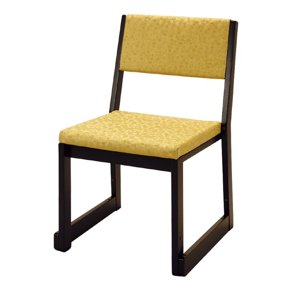 【社寺用/在家用/和室設備】 本堂椅子 Rシリーズ (畳の上で使える椅子) 幅47cm×奥行51cm×高さ75cm(座面高42cm) [木製]背もたれ付き 