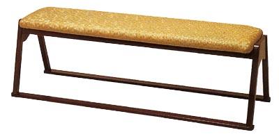 【社寺用/和室設備】三人用椅子 幅136.5cm×奥行42cm×座面高42cm 【木製】背もたれなし 長椅子/長イス/長いす/ベンチ 