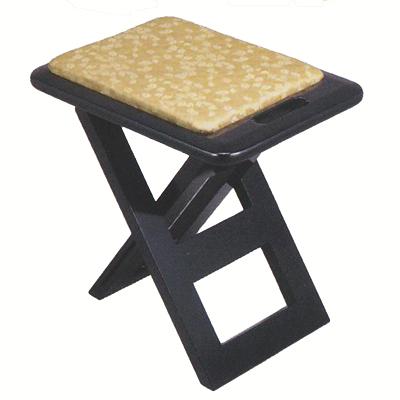 おともにいーす[黒塗レザー][折畳式] 幅40cm×奥行30cm×高さ41cm 