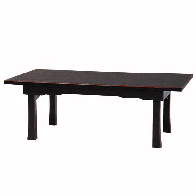 新二月堂机 [黒塗り面朱][折畳式/板バネ式] 幅2.5尺(約75cm)×奥行30cm×高さ25cm 