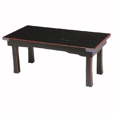 新二月堂机 [金具付][黒塗面朱][折畳式/板バネ式] 幅6.0尺(約180cm)×奥行45cm×高さ31cm 