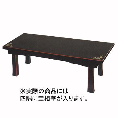 新二月堂机 [宝相華入][黒塗面朱][折畳式/板バネ式] 幅3.0尺(約90cm)×奥行45cm×高さ31cm 