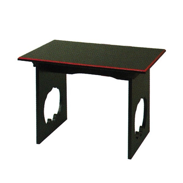 携帯用板卓(いたじょく) [黒塗面朱][折畳式] 幅1.6尺(約48cm)×奥行24cm×高さ24.5cm 