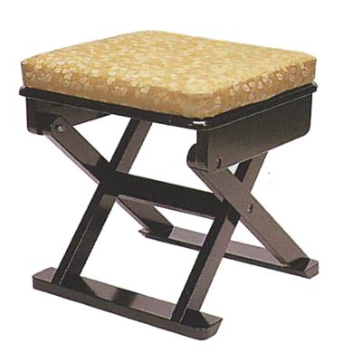 【社寺用/在家用/和室設備】 御詠歌用 折畳椅子 幅38cm×奥行34cm×高さ39cm 背もたれなし [黒塗] 