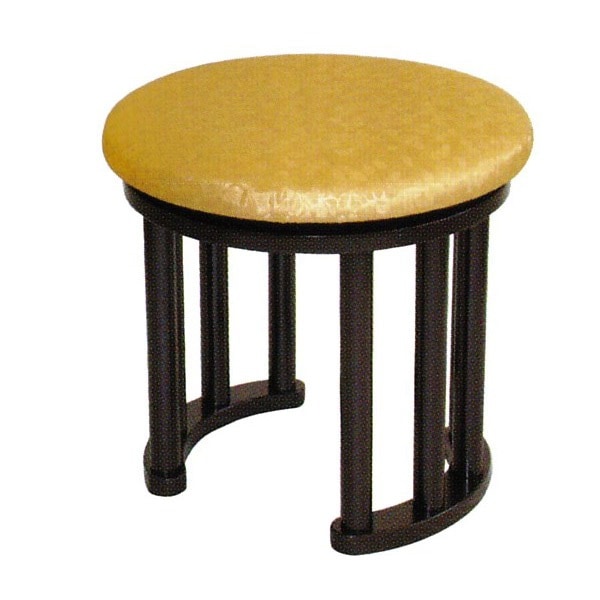 【日本製】背高丸型回転式講話椅子[木製]直径40cm×座高42cm 