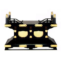 【寺院用】 小型須弥壇 [朱塗/黒塗] 本金箔押 金具打 巾×行×高さ(cm)60×30×30 別上品(カシュー塗) 