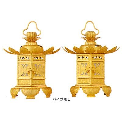 【在家用/仏壇用】金灯篭 猫足型 一対 アルミ製 金色 2.0寸 きんとうろう/かなとうろう/灯籠/燈篭/燈籠 