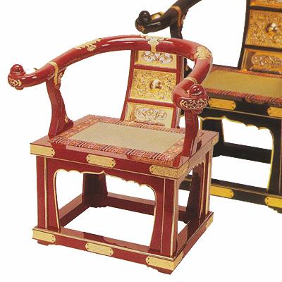 【社寺用/葬祭施設用】 本曲録 洛陽 金具埋め込み式 朱塗/黒塗 【カシュー塗り本金箔押・本金メッキ金具付】 