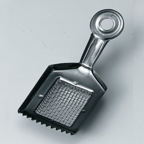 網付き灰ならし メタリックシルバー