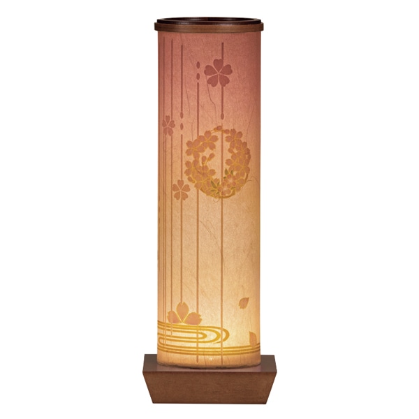 和照灯 木曽の桜 LED仕様 コードレス 盆提灯 盆ちょうちん お盆 初盆 提灯 仏具 モダン 小さい おしゃれ 日本製 岐阜提灯 NO.2981