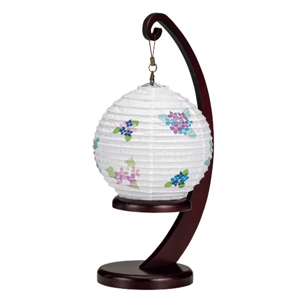 和照灯 あじさいの灯 LED仕様 ボタン電池式 盆提灯 盆ちょうちん お盆 初盆 提灯 仏具 モダン 小さい おしゃれ 日本製 岐阜提灯 NO.2979