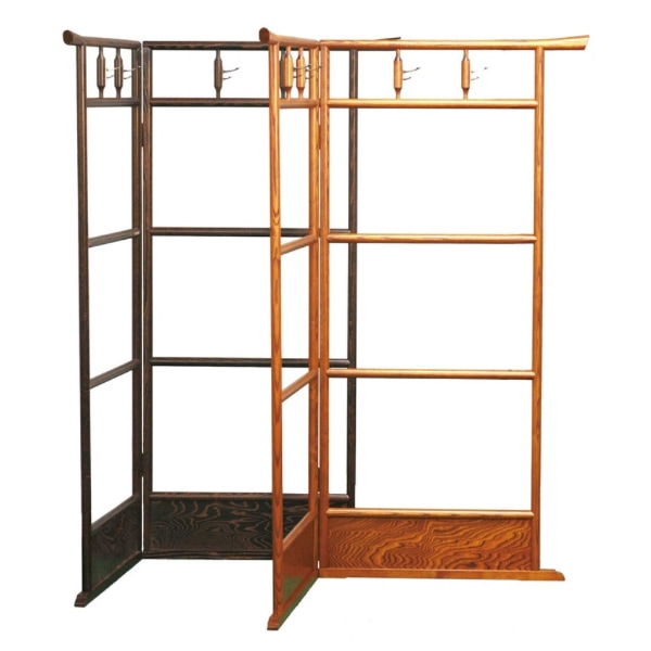 衣桁 桑時代塗 / ケヤキ塗 仏具 収納ラック 収納棚 宗教用具 寺院用具 法具 収納用具 壁掛け 木製 高級感 シンプル 法衣収納 袈裟掛け 便利 伝統的 日本製