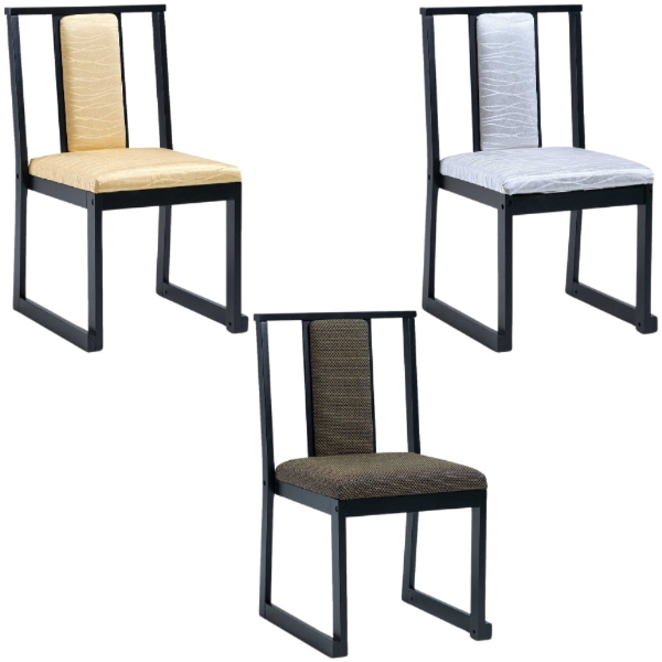 木製椅子 SH430 金波 / 銀波 / 松島 仏具 椅子 宗教用具 寺院用具 法要 法事 参拝用 低座椅子 収納 クッション コンパクト 高級感