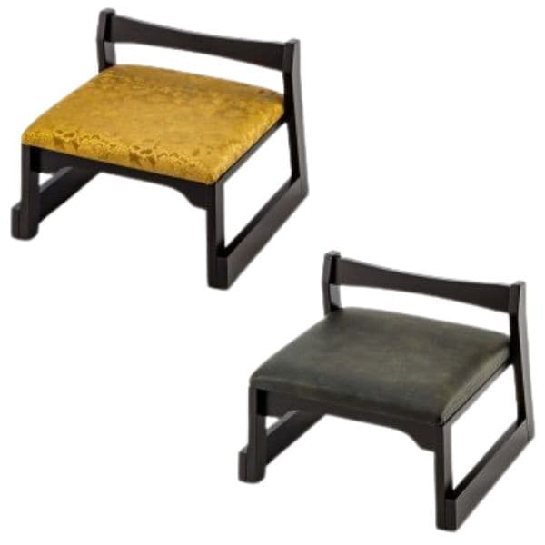 木製法要座椅子 H260 金色花柄 / ダークグレー 仏具 椅子 法要 座椅子 法事 参拝用 寺院用具 宗教用具 木製 高級感 低座椅子 日本製