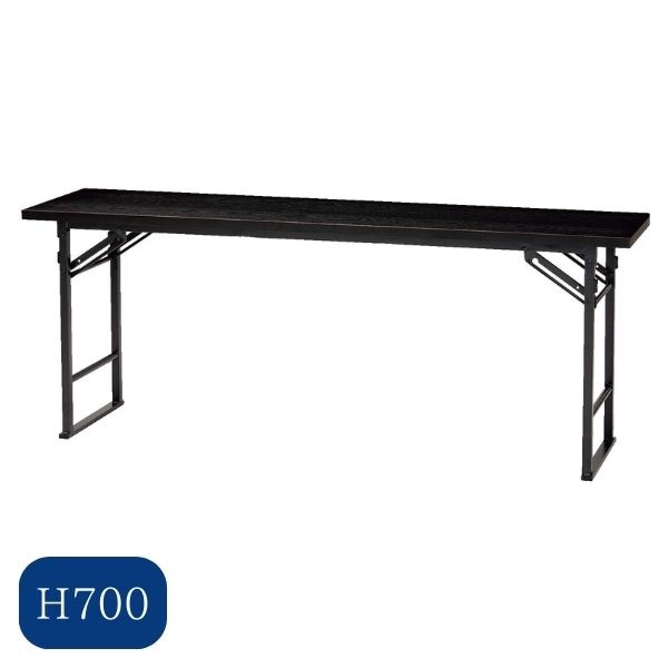 折り畳みテーブル 黒 H700 法事机 法要机 仏前用机 法事用机 寺院用机 和室机 会議用机 多目的机 集会用机 折りたたみ机 和風机 畳部屋机 日本製
