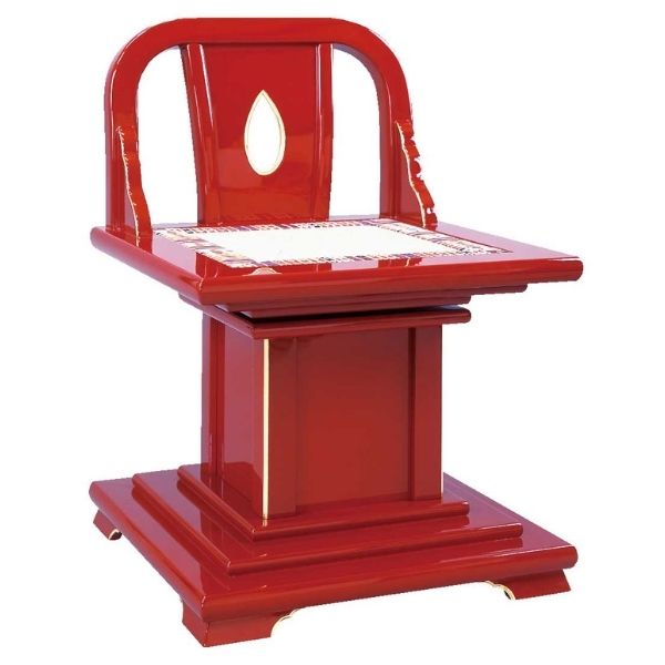 回転式曲録 明光 朱塗面金 回転式椅子 寺院用椅子 仏具 法要椅子 寺用具 寺院家具 朱塗椅子 回転曲録 和風椅子 高座椅子 寺院用 曲録椅子 面金椅子 寺椅子