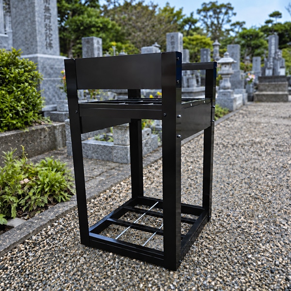 古卒塔婆入れ 小 アルミ製 組立式 据置型 幅360mm コンパクト 卒塔婆収納 寺院用品 墓地用品