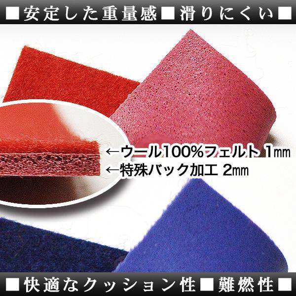 【幅91cm】ノンスリップ毛氈 もうせん 萬葉 厚さ3mm 2色[赤/紺] 【10cm単位切り売り / 1m＝10個でご注文】