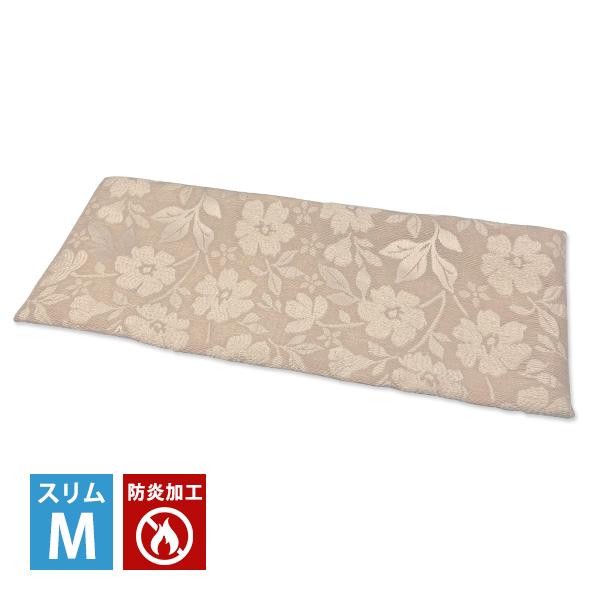 防炎仏具マット/金襴火防(ひぶせ)『はなぞの』ピンク スリムM(幅30cm×奥行12cm) 