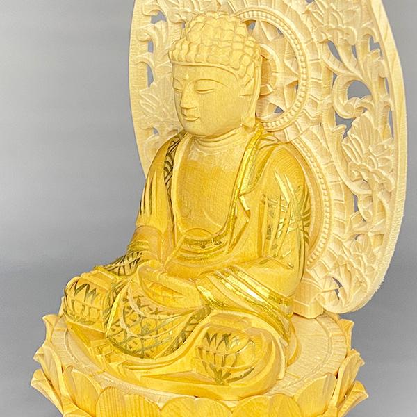 ○わけありアウトレット処分SALE○仏像 【禅宗用】 座釈迦 桧木製(木地