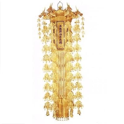 【寺院用】 幢幡 普通型 本金箔押 一対 珱珞P三枠 胴丈4尺(120cm) | 寺院仏具 瓔珞・灯籠・菊灯・照明灯,幢幡 | 香華堂 ...