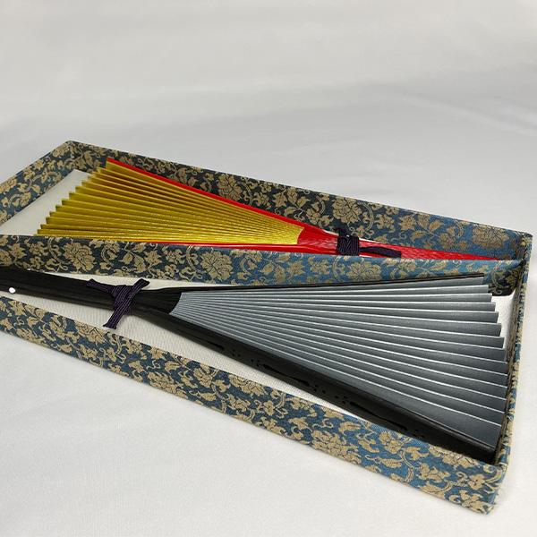 香華堂オリジナル 仕切り付き 中啓ケース 古渡緞子仕立て