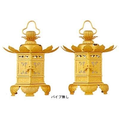 値下げします。 金灯籠　銅製　オリジナル製作品 在家用/仏壇用】金灯篭 猫足型 一対 アルミ製 金色 1.8寸 きんとうろう