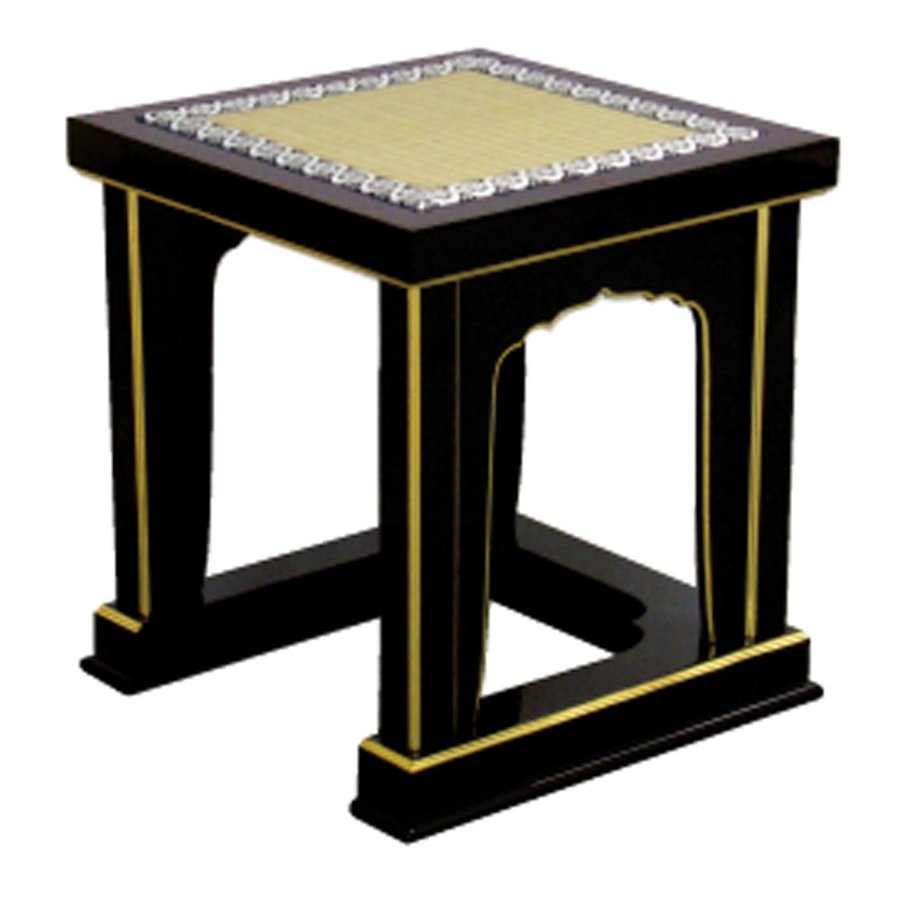 中京型 背高経机用椅子 [黒塗/朱塗 面金箔押] | 寺院仏具,内陣用机